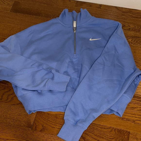 Nike Tops - Nike Light Blue Quarter-Zip Pullover